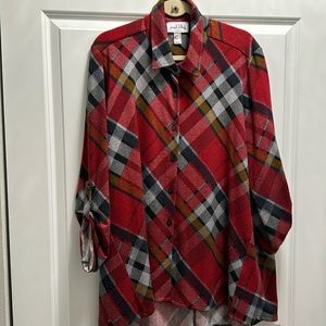 Joseph Ribkoff Swingy  Plaid Jacket/Blouse - 20